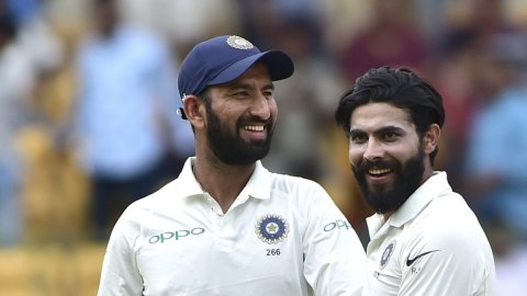 Pujara and Jadeja felicitated by Saurashtra Cricket Association