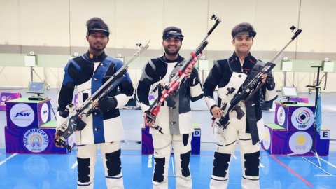 Shooter Arjun wins back-to-back trials, Ashi beats world record score