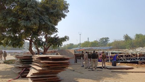 Temporary structure at JLN stadium collapses in Delhi, 2 rescued 