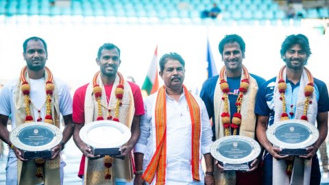 Tennis: Davis Cup stars felicitated at inauguration of Bengaluru Open 2024