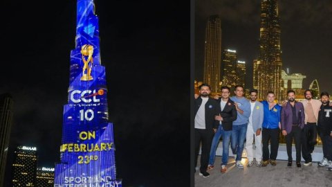 'Unforgettable': Kichcha Sudeep, Sonu Sood on CCL's promo launch on Burj Khalifa