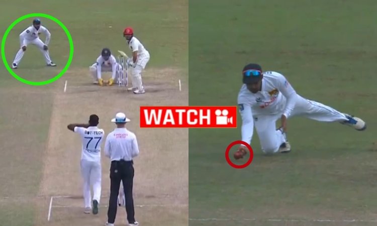 SL vs AFG Test: ये है डी सिल्वा का जलवा, बाज की तरह झपट्टा मारकर लपक लिया बॉल; देखें VIDEO