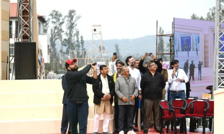 Anurag Singh Thakur inaugurates Sansad Khel Mahakumbh 3.0, bats with Rohit Sharma