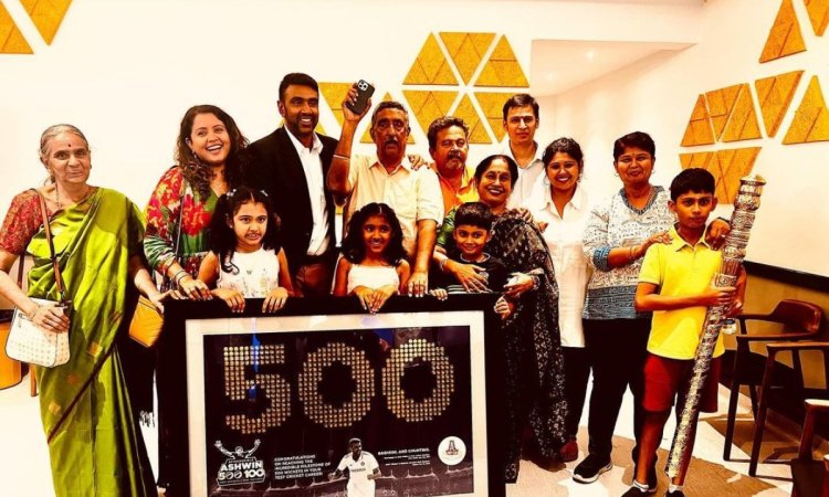 Ashwin thanks family, friends, and all those who helped him join the 500-wicket club
