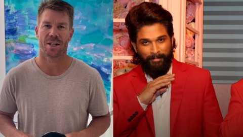 David Warner congratulates ‘Pushpa’ after ‘legend’ Allu Arjun unveils his wax statue in Dubai