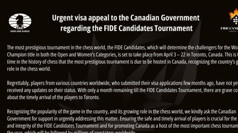 India's chess champs sweat over visa for Candidates Tournament as Canada drags its feet