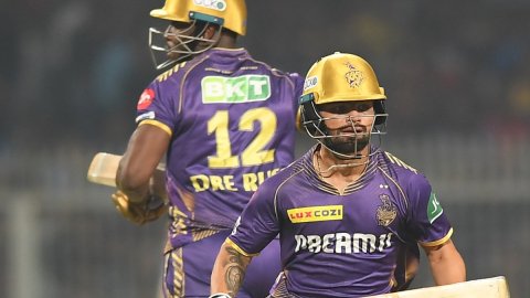 IPL 2024: Russell's blazing 64*, Salt's 54 help KKR post 208/7 after early stumble