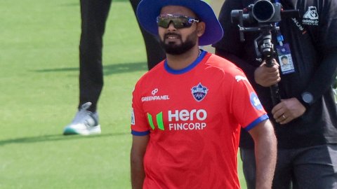 Mohali: Punjab Kings and Delhi Capitals players during a practice session ahead of their IPL Match