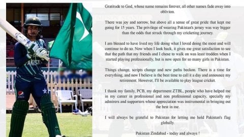 Pakistan batter Javeria Khan announces retirement from international cricket