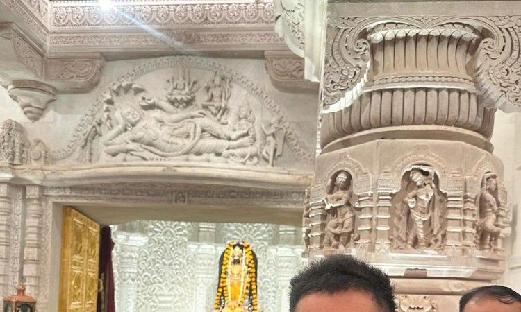 South African spinner Keshav Maharaj visits Ram Mandir in Ayodhya to seek blessings