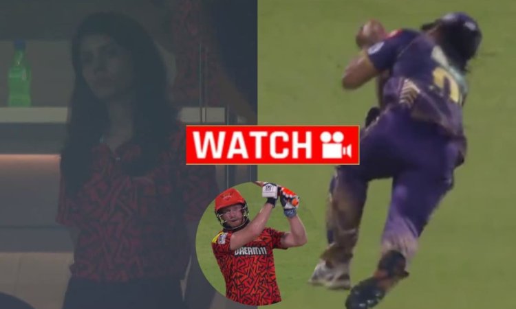 Suyash Sharma ने लपका फ्लाइंग कैच, छीन ली काव्या मारन की खुशियां; देखें VIDEO​​​​​​​