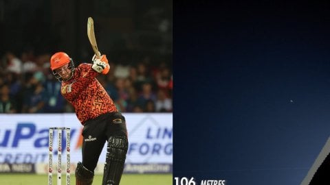 IPL 2024: क्लासेन ने दिखाई क्लास, फर्ग्यूसन की गेंद पर जड़ दिया 106 मीटर का मॉन्स्टर छक्का, देखें Vid