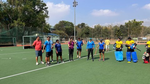 Former Indian Hockey stars undergo specialized coaching for uniformity in goalkeepers and drag-flick