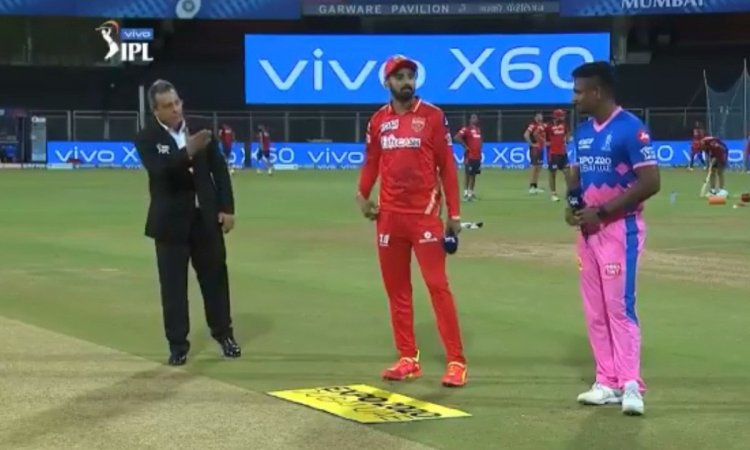 Rajasthan Royals win toss, elect to field against Punjab Kings.