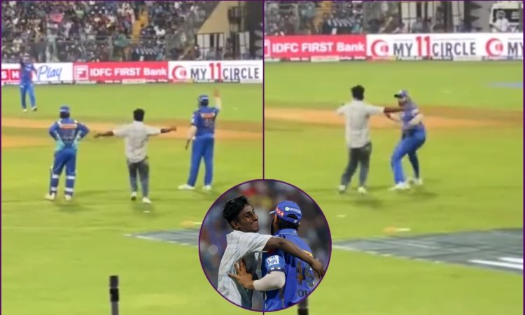 IPL 2024: फैन बॉय ने हिटमैन को डराया, रोहित डरते हुए पीछे हटे फिर फैन को लगा लिया गले; देखें VIDEO