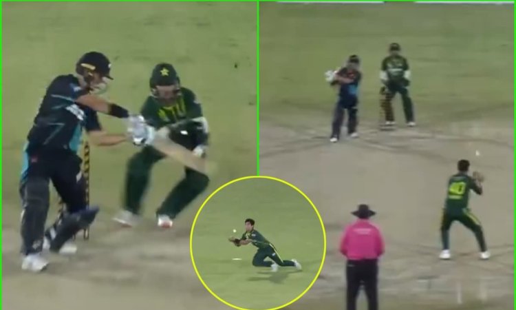 पाकिस्तानी टीम का फिर बना मज़ाक, एक नहीं मार्क चैपमैन के छोड़े तीन लड्डू कैच; देखें VIDEO