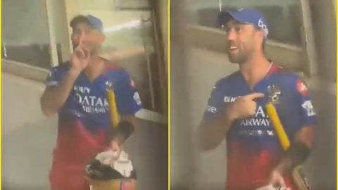 Glenn Maxwell का 'Silence Gesture' देखा क्या? फैंस ने जमकर लगाए RCB-RCB के नारे