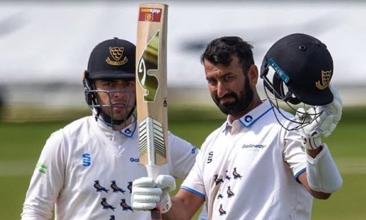 Cheteshwar Pujara hits first ton of County season to put Sussex in control Watch video