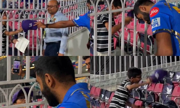 जसप्रीत बुमराह ने किया दिल छूने वाला काम, मैच के बाद फैन को सौंपी अपनी पर्पल कैप, देखें Video
