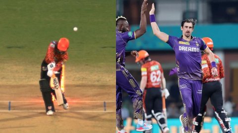 IPL 2024, Final: पहले ही ओवर में स्टार्क ने उड़ाए अभिषेक के होश, अद्भुत गेंद डालते हुए किया क्लीन बोल