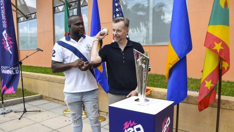 World Cup Cricket 'Square' Arrives In New York After Trip From Florida