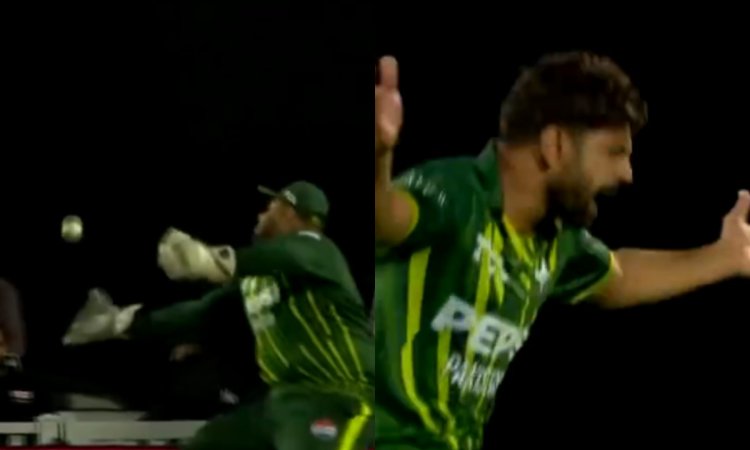 VIDEO: आज़म खान ने छोड़ा लड्डू कैच, गुस्से में चिल्ला पड़े हारिस रऊफ