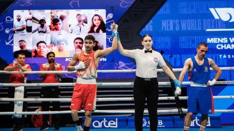 Boxing World qualifiers: Nishant Dev, Sachin Siwach register convincing wins to reach pre-quarters (