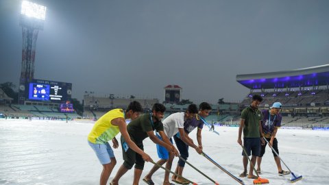 IPL 2024: Inclement weather delays toss for KKR v MI match at Eden