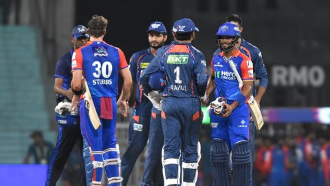 Lucknow: IPL match between Lucknow Super Giants and Delhi Capitals at Ekana Cricket Stadium