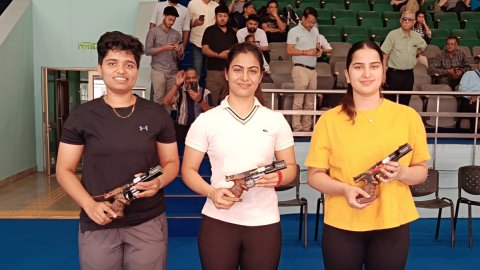 Manu, Vijayveer win final 25m pistol Olympic Selection Trial