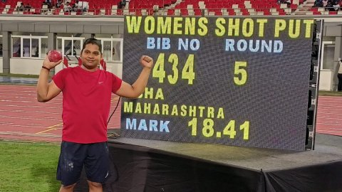 National athletics: Abha Khatua improves national shot-put record to 18.41m