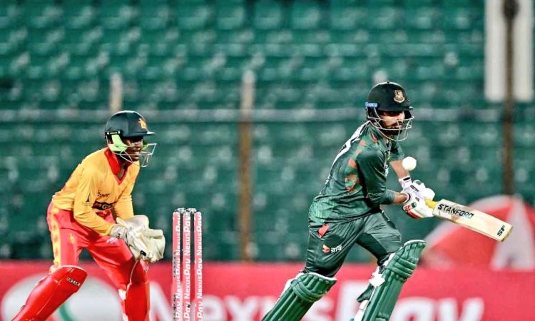 BAN vs ZIM, 3rd T20I: தாவ்ஹித் ஹிரிடோய் அரைசதம்; ஜிம்பாப்வே அணிக்கு 166 ரன்கள் இலக்கு!