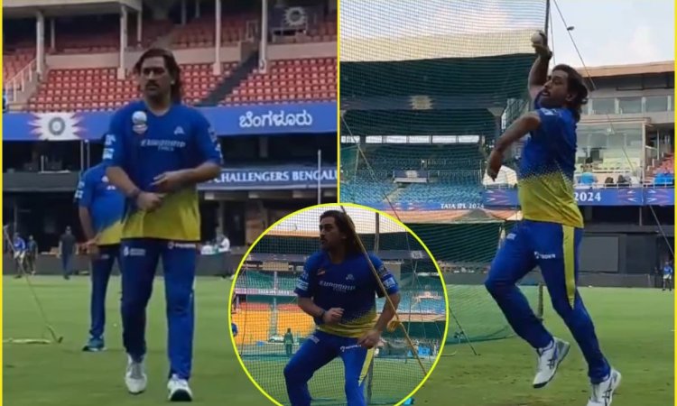 4D प्लेयर MS DHONI! अब नेट्स में बॉलिंग भी कर रहे हैं थाला; देखें VIDEO