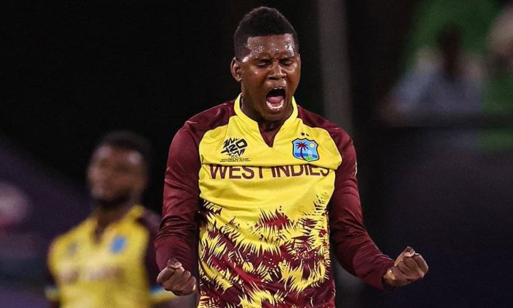 Akeal Hosein becomes the first West Indies bowler to take a five-wicket haul at the men's T20 World Cup