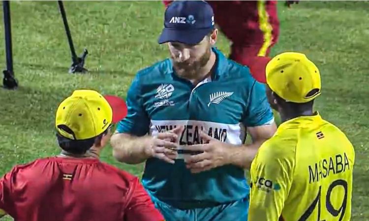 Kane Williamson gifted his signed jersey to Uganda captain Brian Masaba