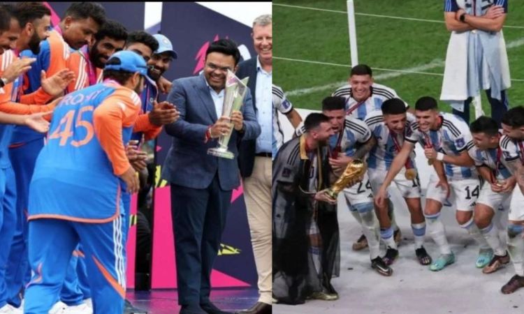 T20 WC 2024: रोहित शर्मा ने ट्रॉफी जीतने के बाद लियोनेल मेस्सी की तरह किया सेलिब्रेशन, देखें Video 