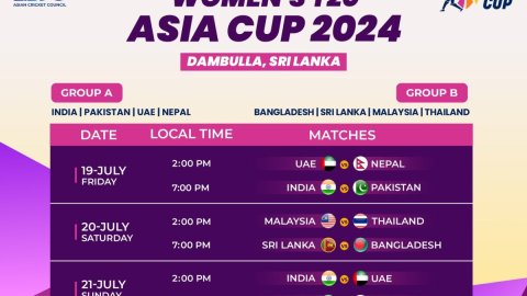 India to meet Pakistan on July 19, opening day of Women's T20 Asia Cup 2024