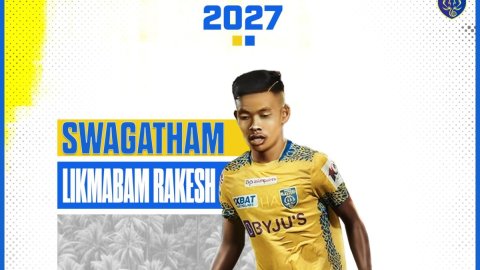 Kerala Blasters sign young wing-back Likmabam Rakesh on three-year contract