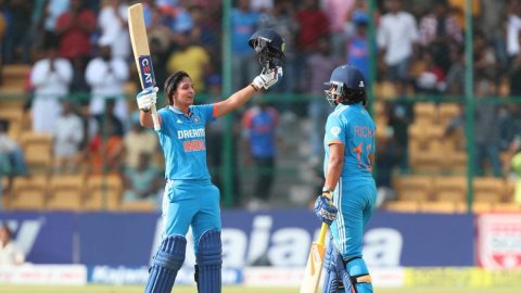 Mandhana equals Mithali Raj's record with back-to-back centuries against South Africa