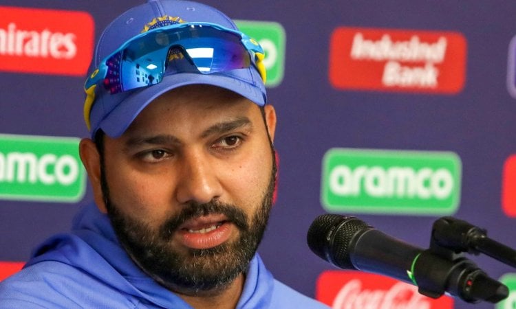 New York [USA]: India cricket team captain Rohit Sharma addresses a press conference