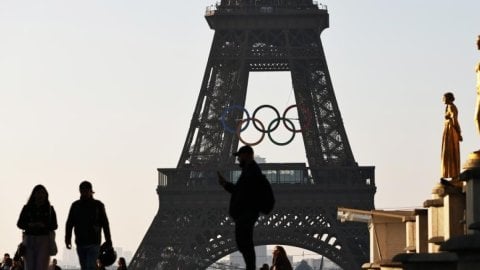 Olympic Rings on Eiffel Tower unveiled 50 days ahead of Paris 2024