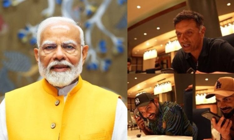 PM Modi speaks to Team India after T20 World Cup win; lauds Rohit, Kohli, and Dravid (Ld)