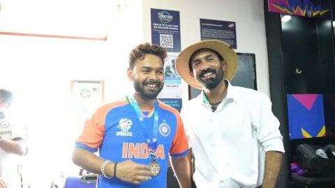 T20 World Cup: 'No one expected him to be...', DK presents 'Fielder of the Match' medal to Pant