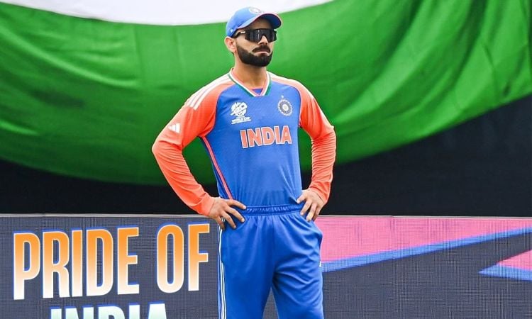 Virat Kohli falls for a single-digit score while chasing in a T20 World Cup match vs Ireland 