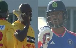 1st T20I: जुरेल को आउट करने के बाद ZIM के इस गेंदबाज ने किया 'shoe-call' सेलिब्रेशन, देखें Video 