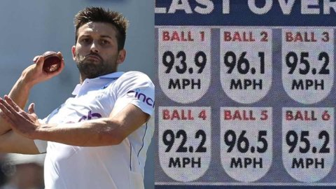 Mark Wood's 1st over was the fastest 1st over by an Englishman in a Test match since records began