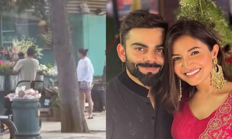 पापा विराट की गोद में नन्हे अकाय लंदन की गलियों में घूमते हुए आये नज़र, देखें Video 