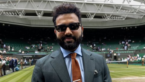 Cricket: World Cup-winning India captain Rohit Sharma visits Wimbledon on semis day