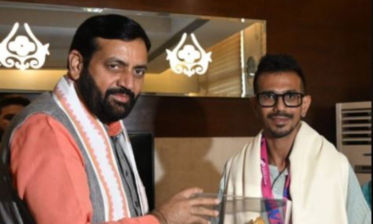 Cricketer Yuzvendra Chahal meets Haryana CM