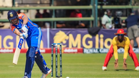 Harare: T20 cricket match between India and Zimbabwe at Harare Sports Club